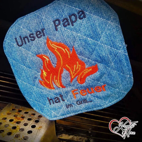 ITH Topflappen Stickdatei Blanko – Topfi komplett im Rahmen sticken | stiXXie