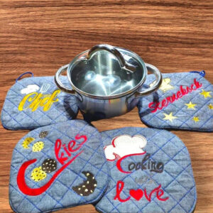 ITH Stickdatei Topfi Topflappen mit Motiven