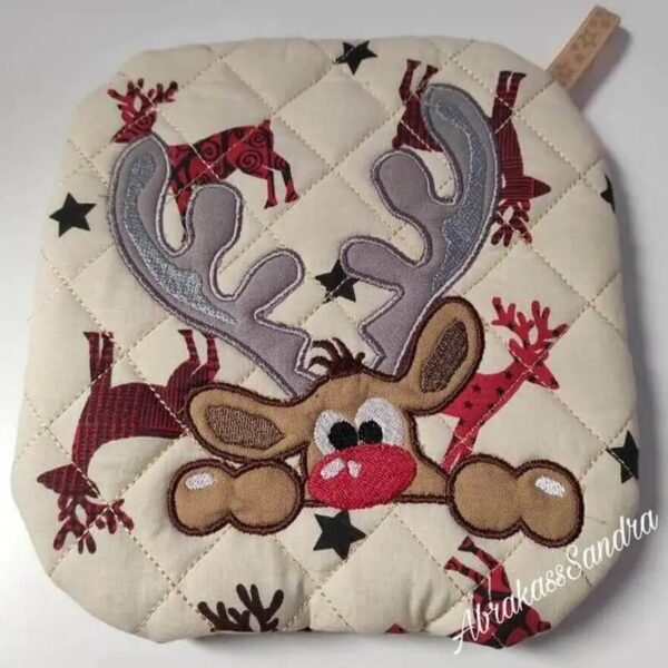 ITH Stickdatei Topfi Topflappen Weihnachtsmotive