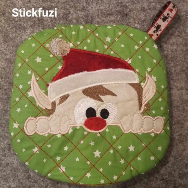 ITH Stickdatei Topfi Topflappen Weihnachtsmotive