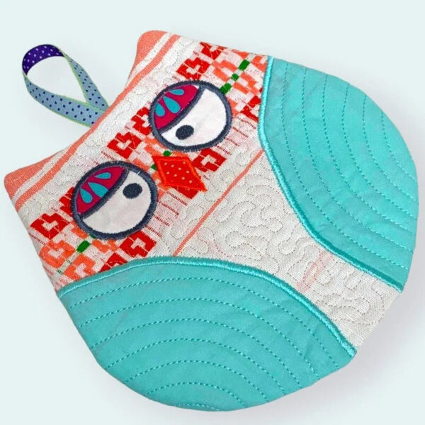 ITH Stickdatei Topflappen Eule