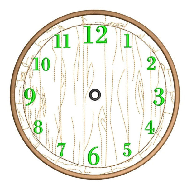 ITH Stickdatei Fass-Uhr