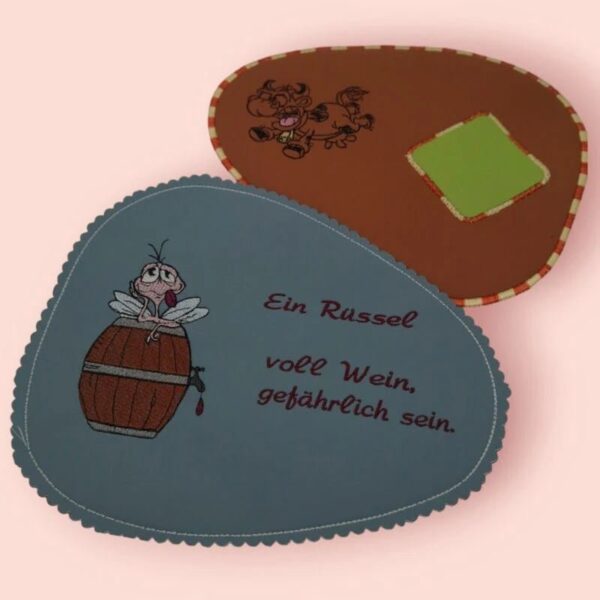 ITH Stickdatei Untersetzer Abrasa Blanko