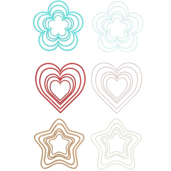 ITH Stickdatei Untersetzer besondere Formen