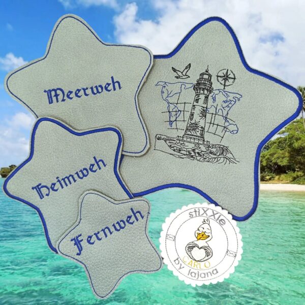 ITH Stickdatei Untersetzer besondere Formen