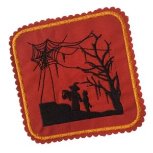 ITH Stickdatei Untersetzer eckig Blanko – 9 Größen in 3 Paketen