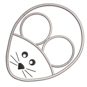 ITH Stickdatei Untersetzer Maus – Süßer Maus-Untersetzer