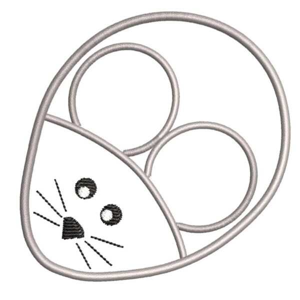ITH Stickdatei Untersetzer Maus – Süßer Maus-Untersetzer