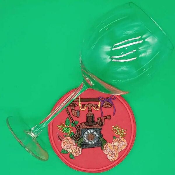 ITH Stickdatei Untersetzer rund Blanko