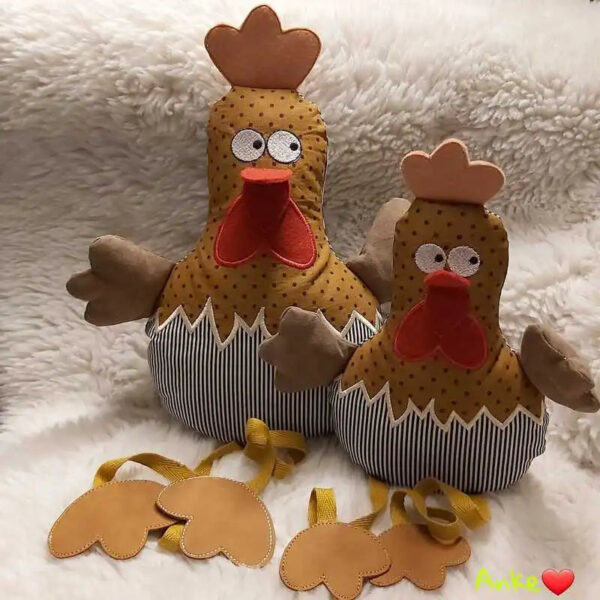 ITH Stickdatei verrücktes Huhn