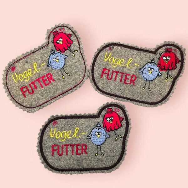 ITH Stickdatei Vögel Anhänger