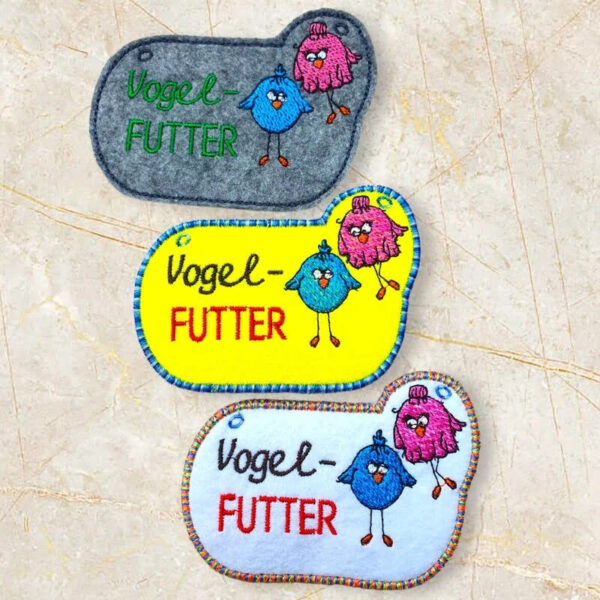 ITH Stickdatei Vögel Anhänger