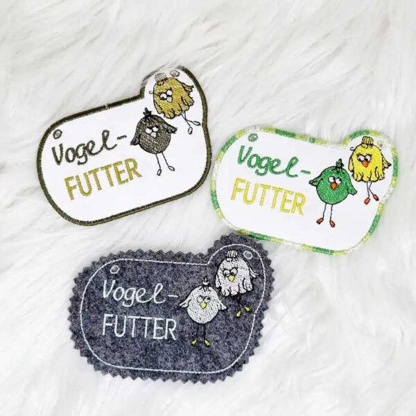 ITH Stickdatei Vögel Anhänger
