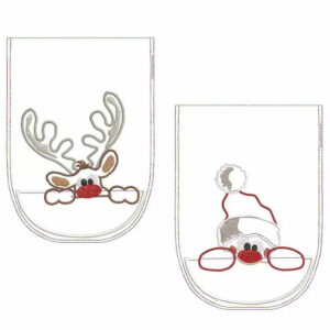 ITH Stickdatei Waschlappen und Waschpads Weihnachten