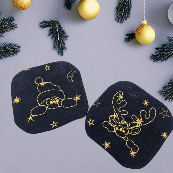 ITH Stickdatei Waschlappen und Waschpads Weihnachten