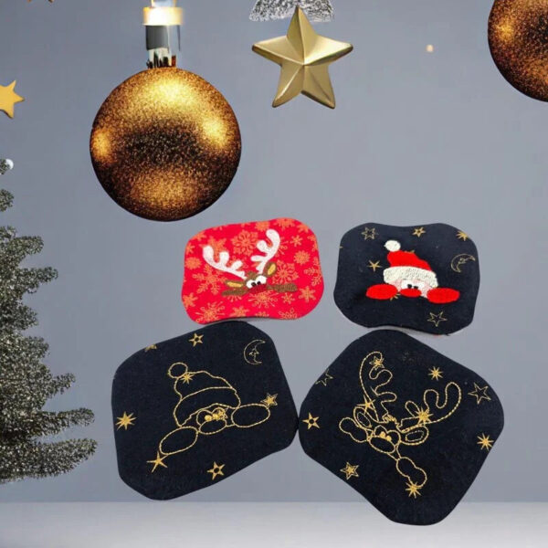 ITH Stickdatei Waschlappen und Waschpads Weihnachten