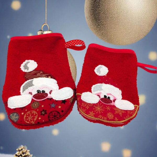 ITH Stickdatei Waschlappen und Waschpads Weihnachten