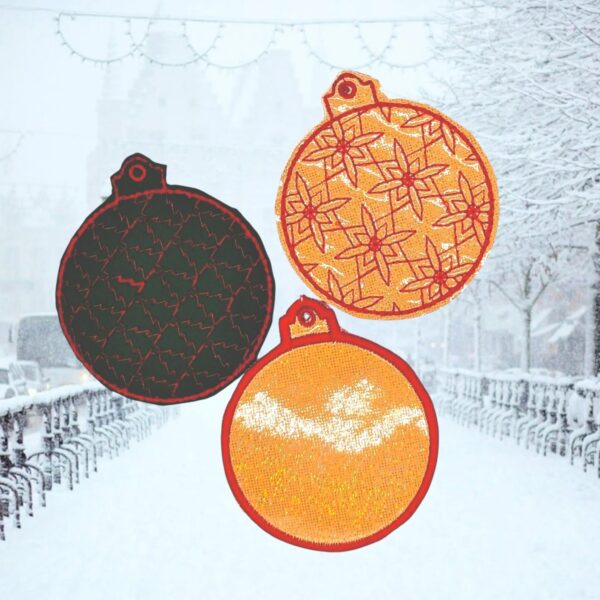 ITH Stickdatei Weihnachtskugel Blanko