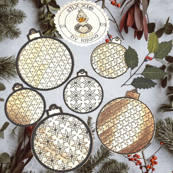 ITH Stickdatei Weihnachtskugel Blanko