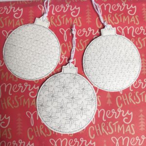 ITH Stickdatei Weihnachtskugel Blanko