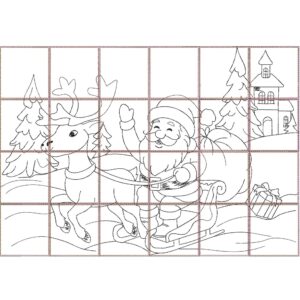 ITH Stickdatei Weihnachtslegespiel