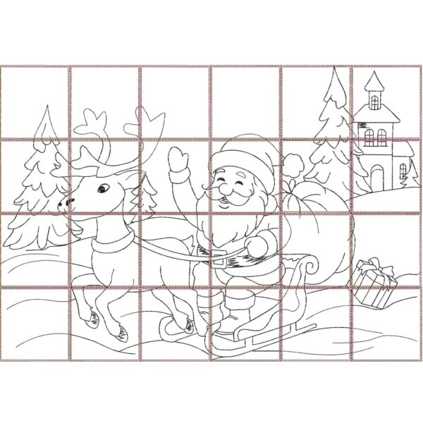 ITH Stickdatei Weihnachtslegespiel