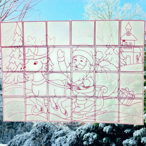 ITH Stickdatei Weihnachtslegespiel