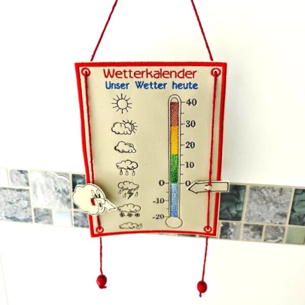 ITH Stickdatei Wetterkalender