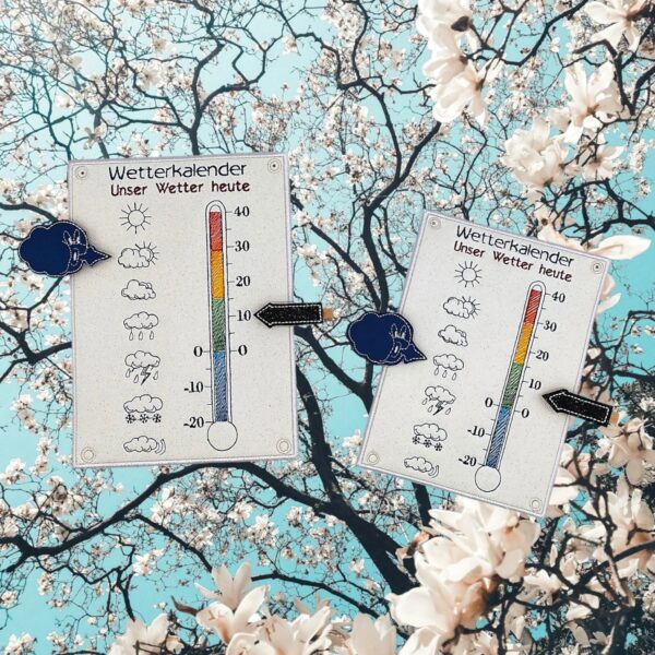 ITH Stickdatei Wetterkalender