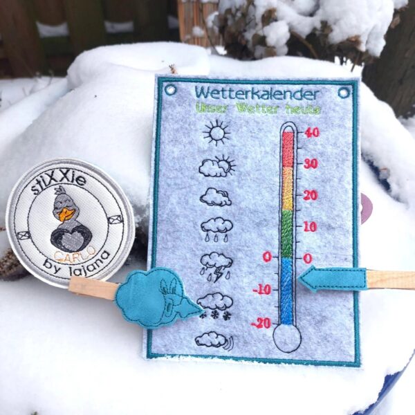 ITH Stickdatei Wetterkalender