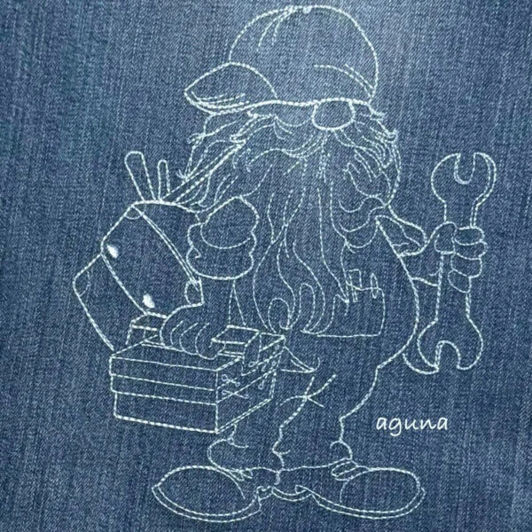 ITH Stickdatei Wichtel Handwerker