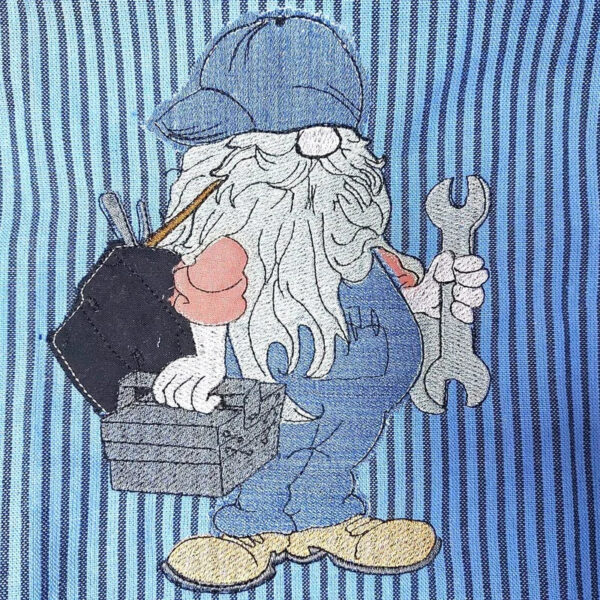 ITH Stickdatei Wichtel Handwerker