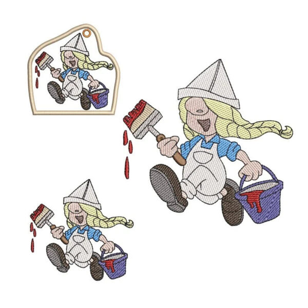 ITH Stickdatei Wichteline Maler