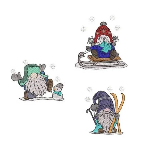 ITH Stickdatei Winter Wichtel