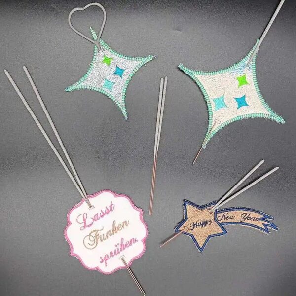 ITH Stickdatei Wunderkerzenhalter