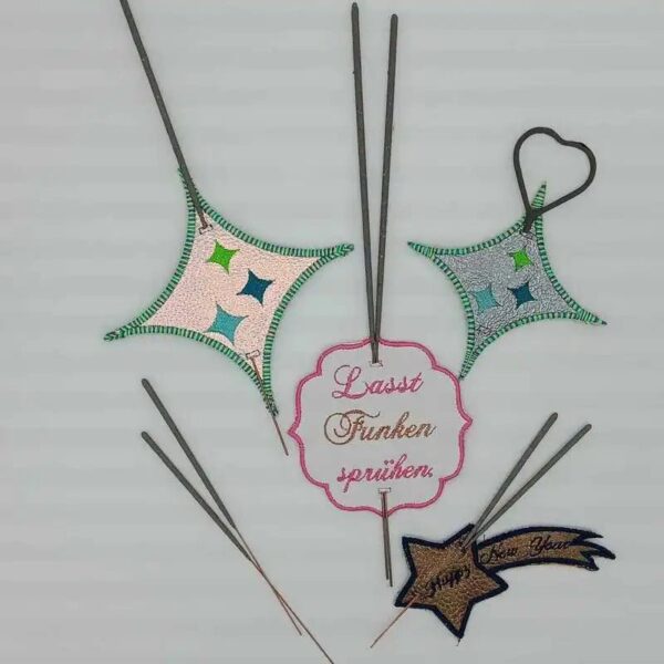 ITH Stickdatei Wunderkerzenhalter