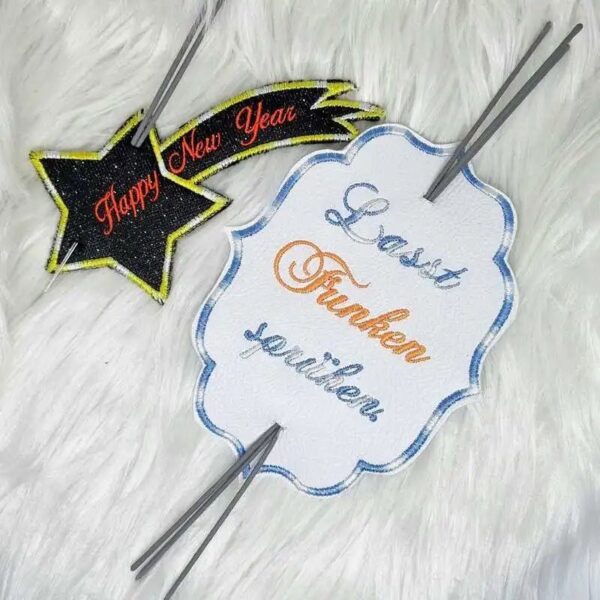 ITH Stickdatei Wunderkerzenhalter