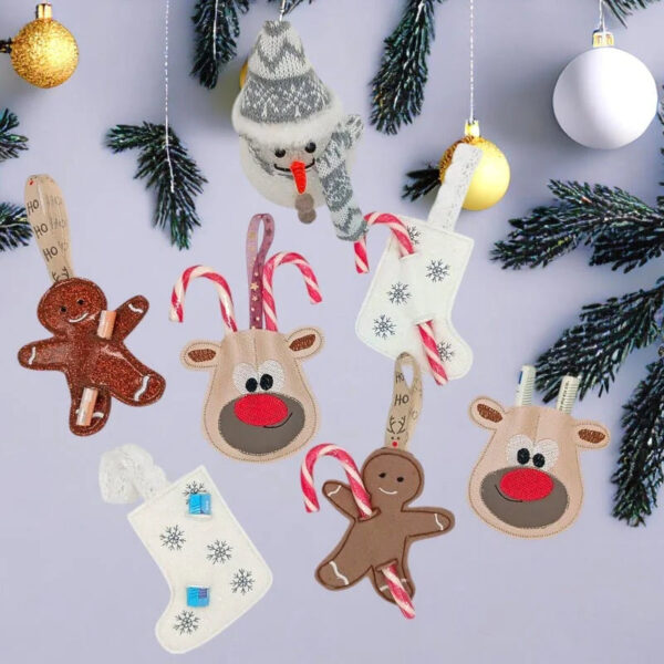ITH Stickdatei Zuckerstangenfiguren Halter
