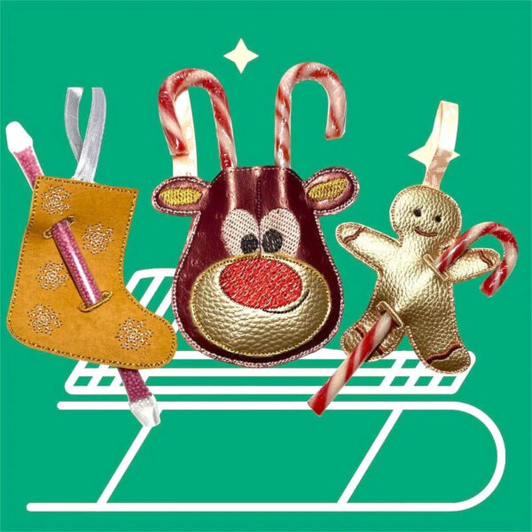 ITH Stickdatei Zuckerstangenfiguren Halter