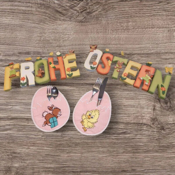 ITH Stickdatei Ostertasche Osterei – Süße Bestecktasche