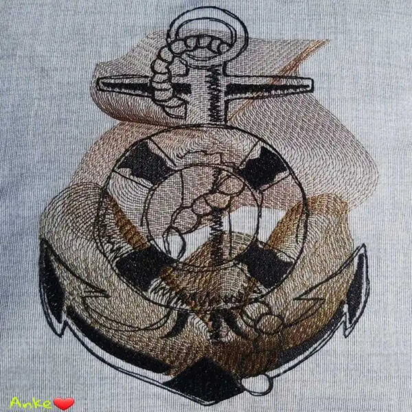 Stickdatei Anker Maritim Vintage