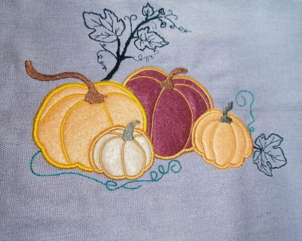 Stickdatei Kürbisse Applikation