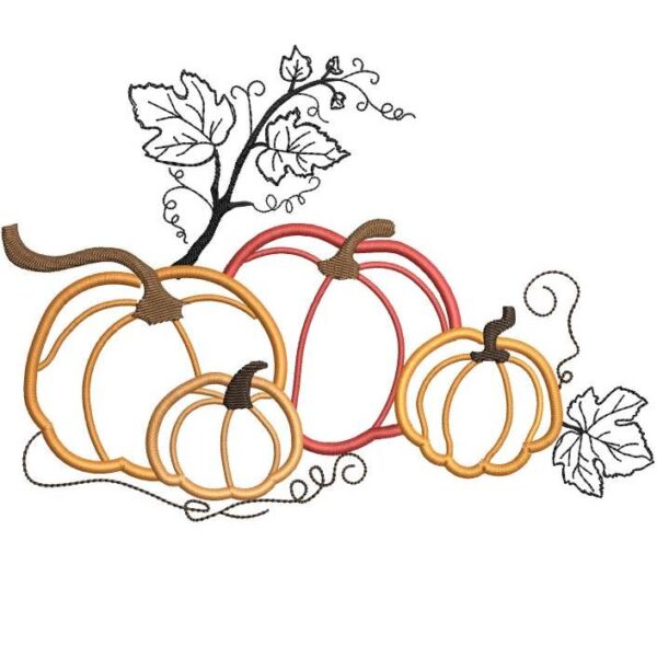Stickdatei Kürbisse Applikation