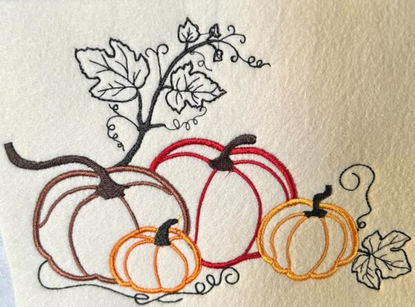 Stickdatei Kürbisse Applikation