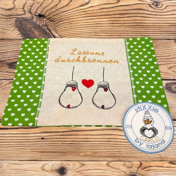 Stickdatei Glühbirnen Be the Light