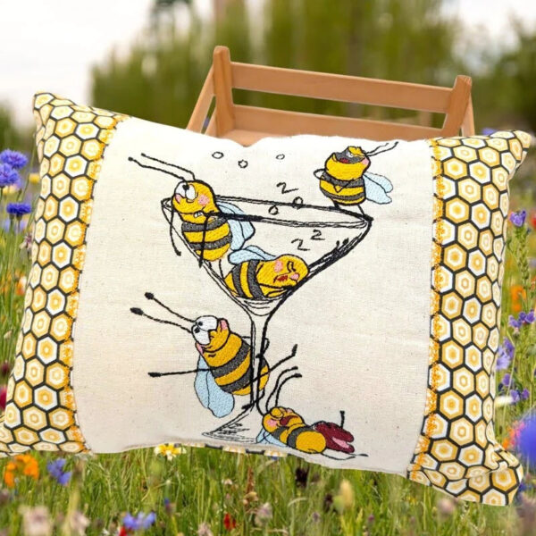 Stickdatei Bees have fun - Bienen haben Spaß