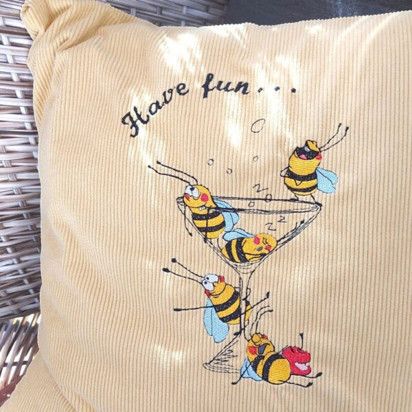 Stickdatei Bees have fun - Bienen haben Spaß
