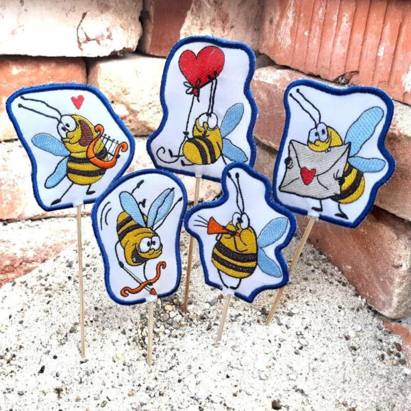 ITH Stickdatei Bees in Love – Verliebte Bienen sticken 10x10