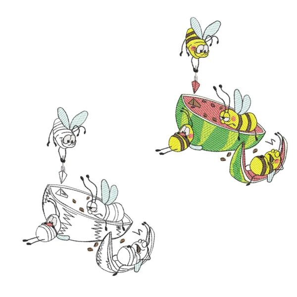 Stickdatei Bienen Meloni