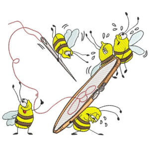 Stickdatei Bienen sticken 🐝 – Fleißige Bienchen | 13x18 & 15x24